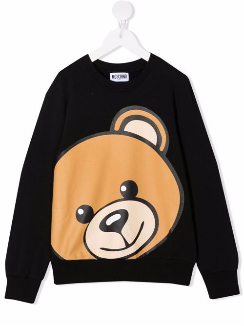 Felpa girocollo con orso grande MOSCHINO KID-TEEN | H6F039LDA1660100